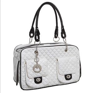 Quilted Designer Inspired Faux Leather Pet Carrier